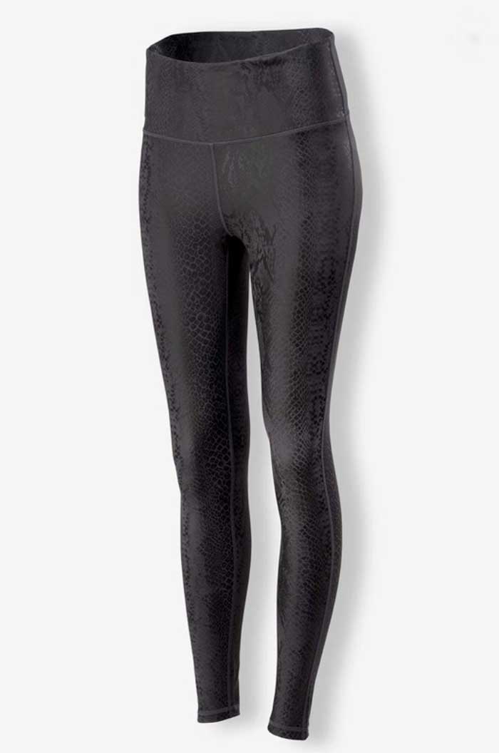 Snakeskin Leggings- Black