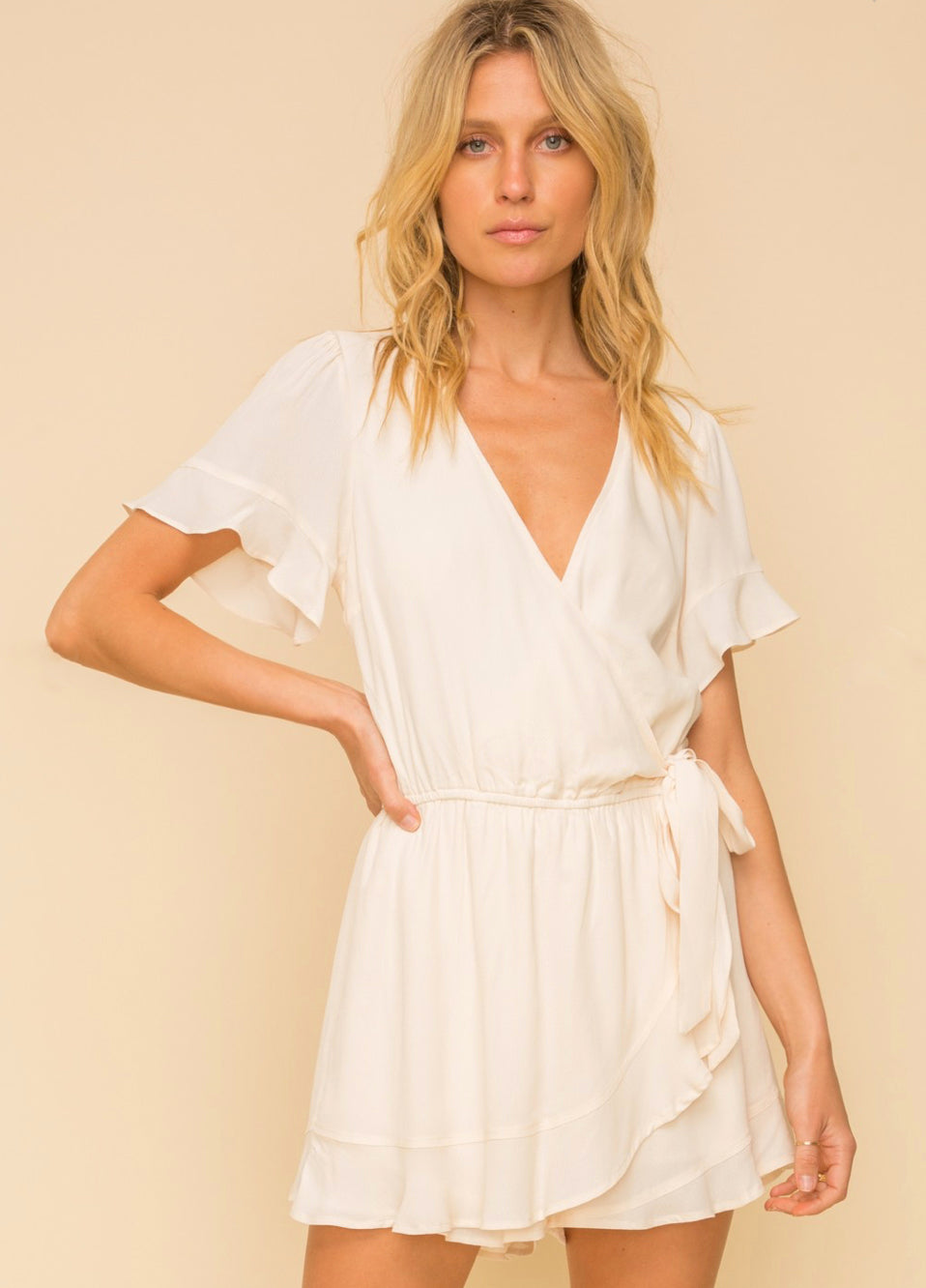 Ivory Flutter Romper