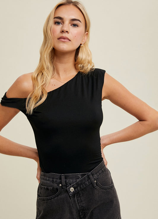 Black One Twisted Top