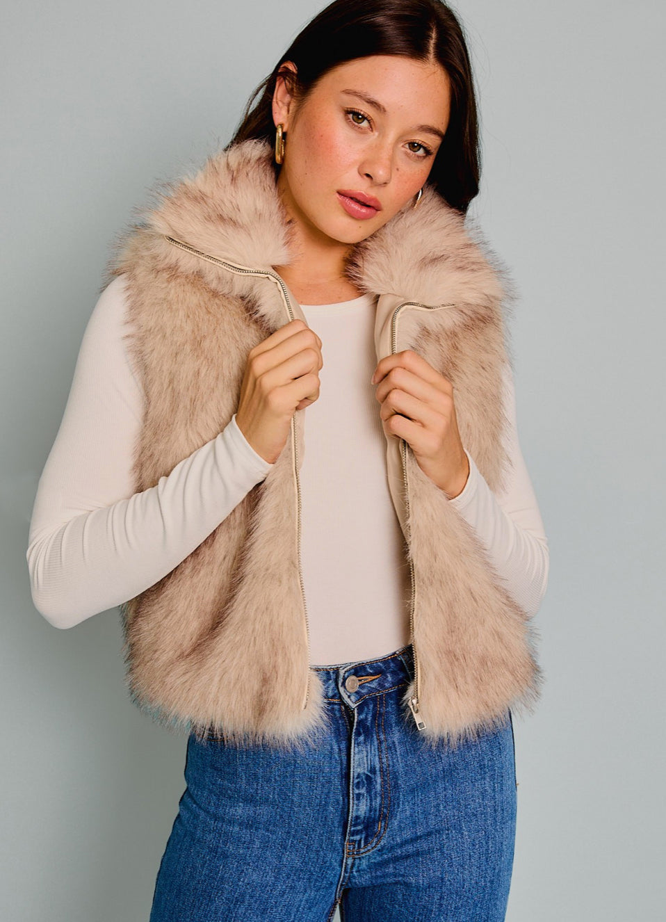 Faux Fur Sleeveless Vest