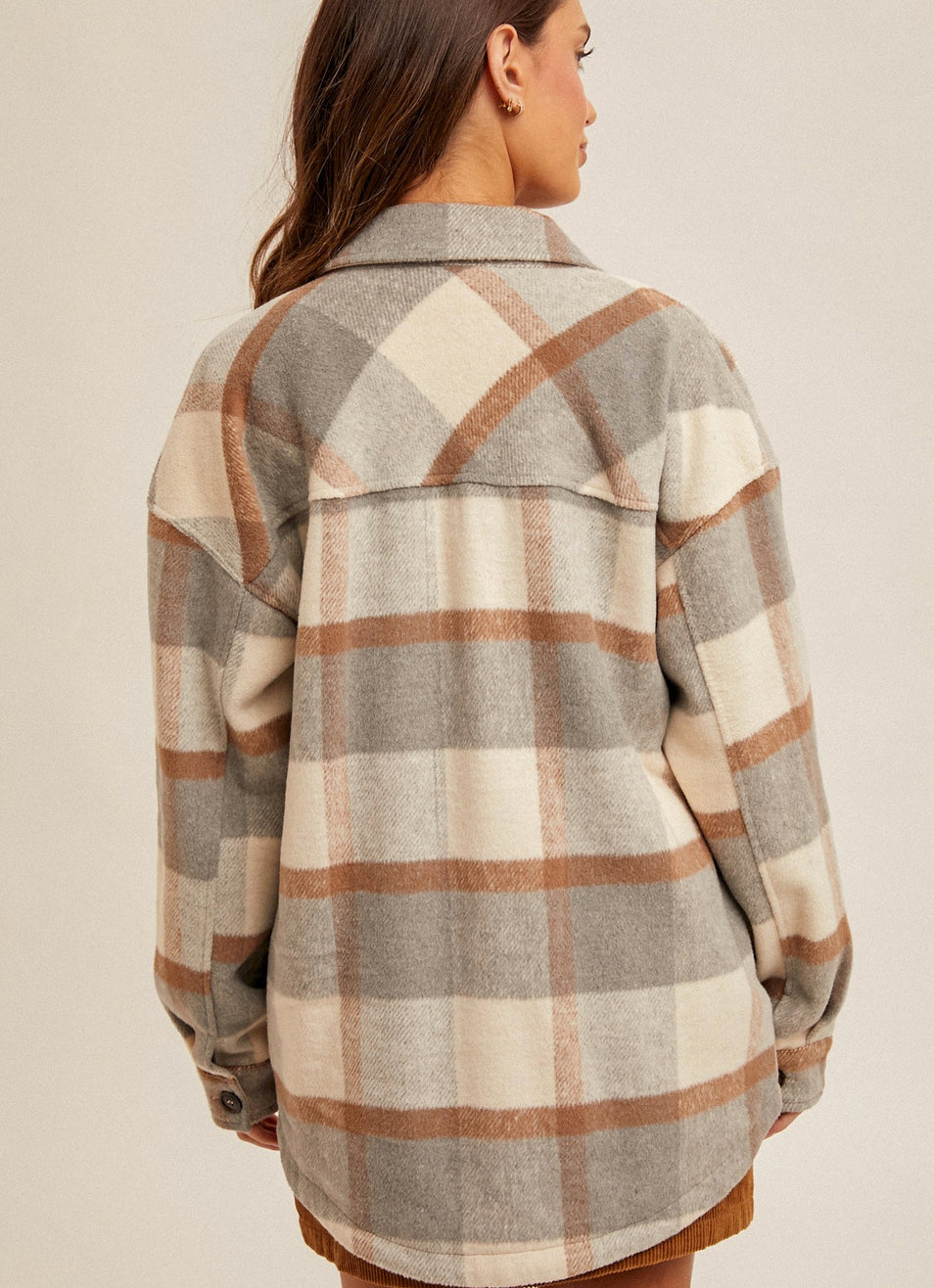 Shades of Neutrals Plaid Shacket