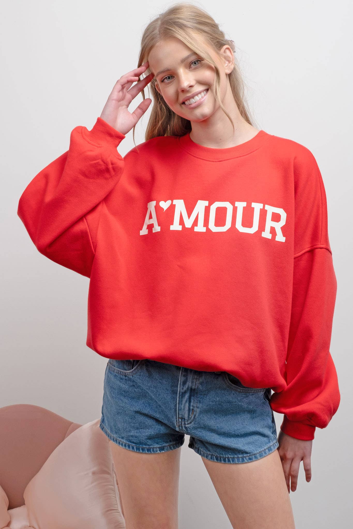 Red A'MOUR Crewneck