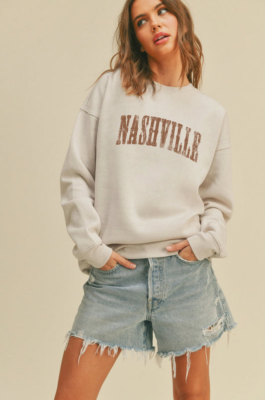 Cream NASHVILLE Crewneck