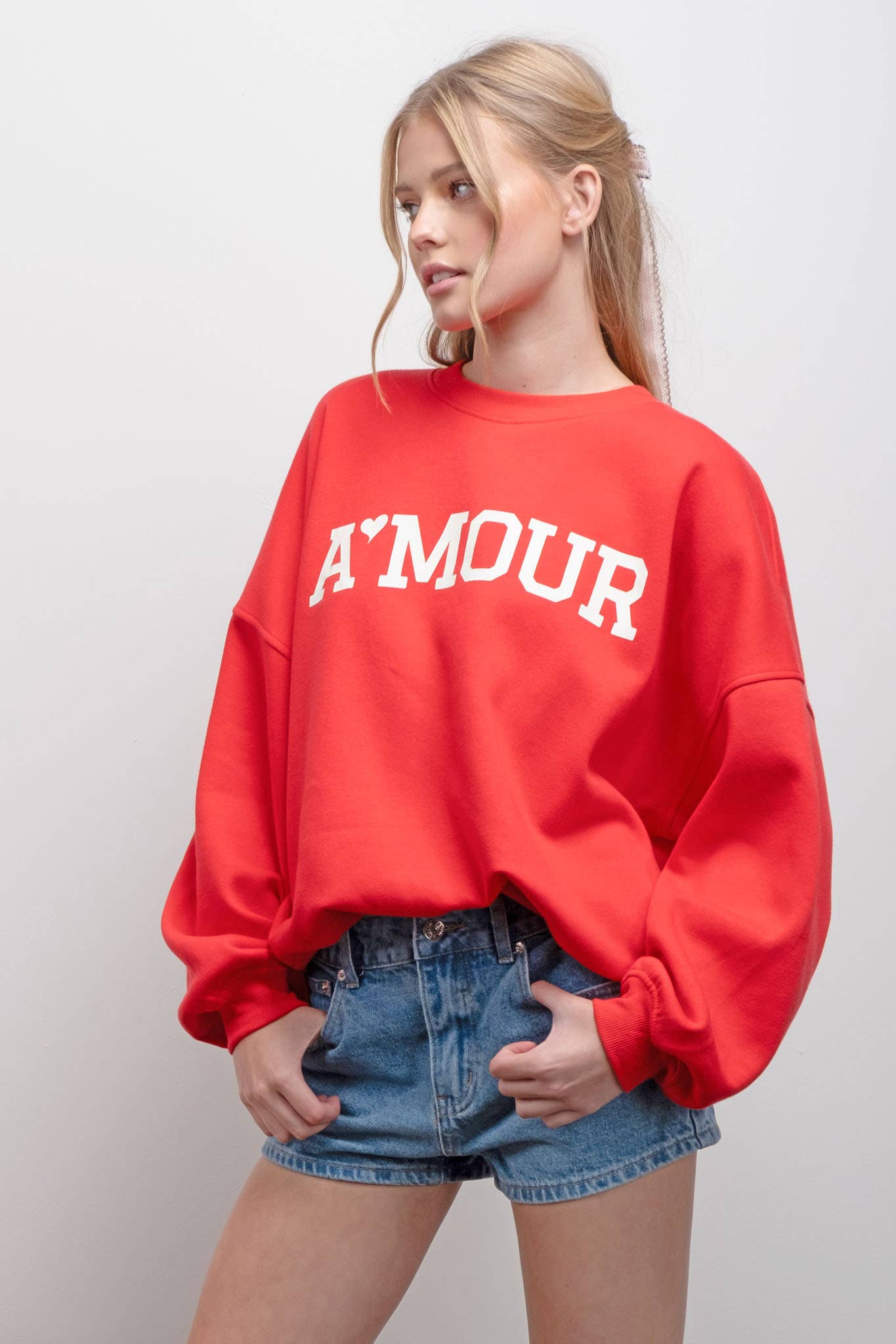 Red A'MOUR Crewneck