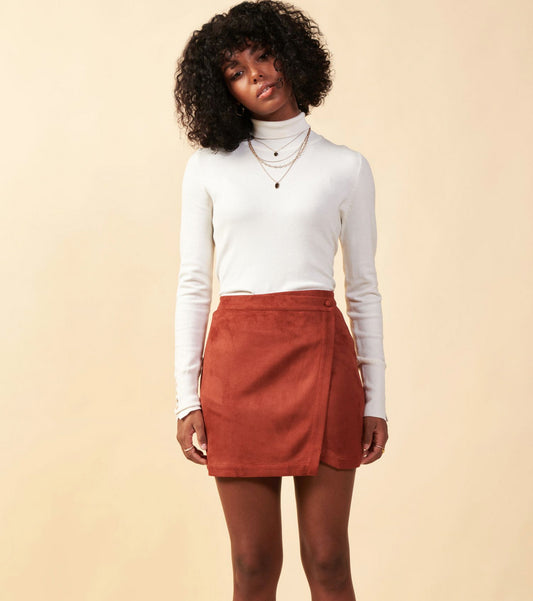 Cinnamon Faux Suede Mini